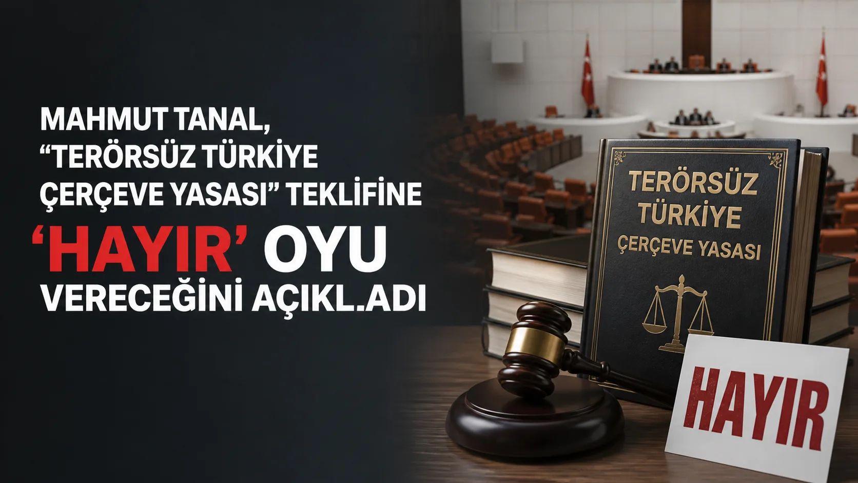 Mahmut Tanal, Terörsüz Türkiye Çerçeve Yasası'na Hayır Diyecek